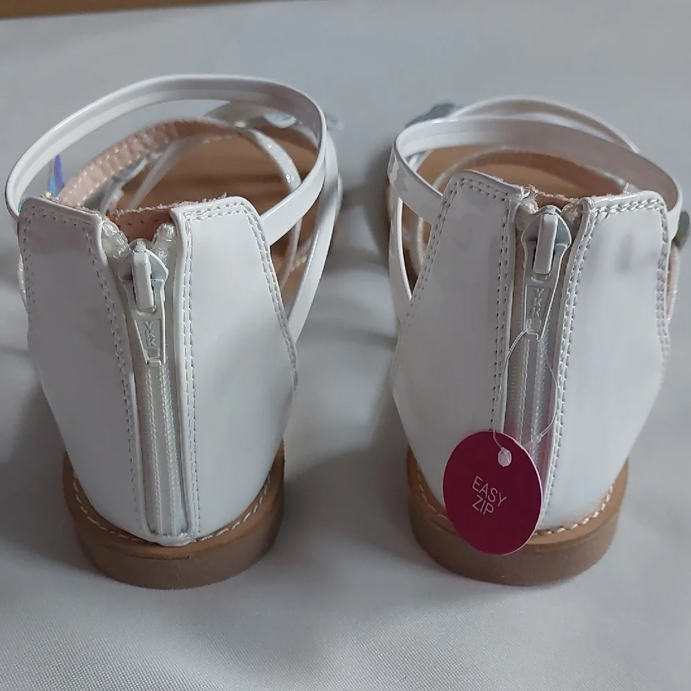 SO White and‎ Blue Butterfly Sandals Size 6